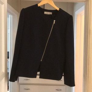 Tahari suit with blazer and skirt in dark navy.